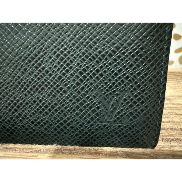 Louis Vuitton Dark Green Taiga Leather Bi-fold Wallet Certificate of Auth. - Picture 6 of 15